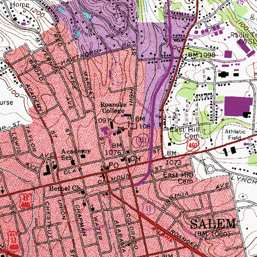 Topographic Map of Antrim Chapel, VA