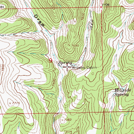 Topographic Map of Browns Cabin, CO