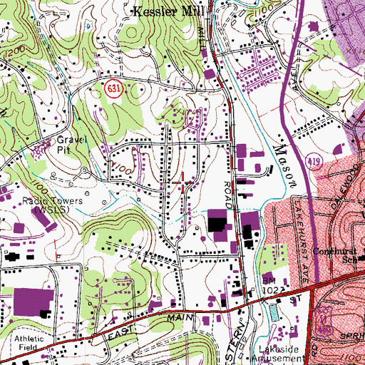 Topographic Map of Forest Lawn, VA