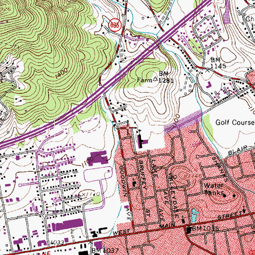 Topographic Map of Lake View, VA