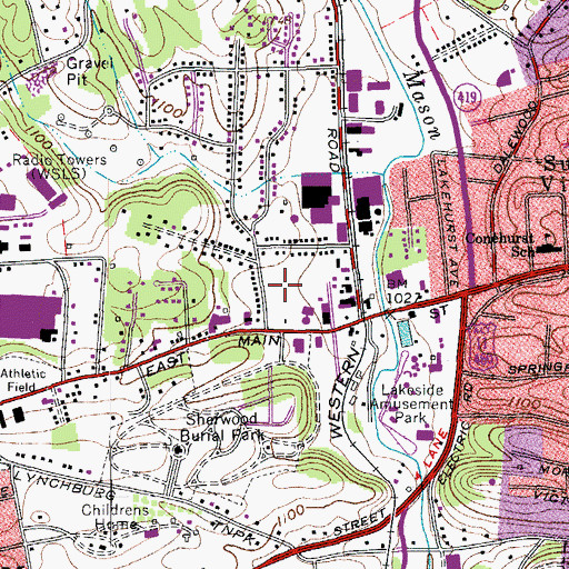 Topographic Map of Pine Grove, VA