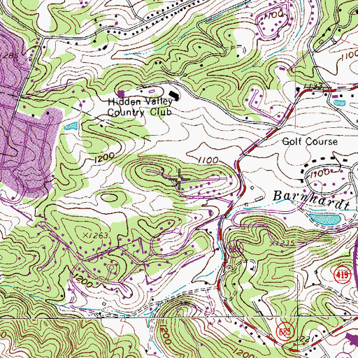 Topographic Map of Wedgewood Forest, VA