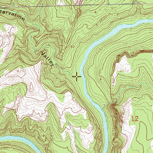 Topographic Map of Starvation Valley, CO