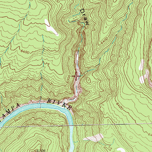 Topographic Map of Buck Draw, CO