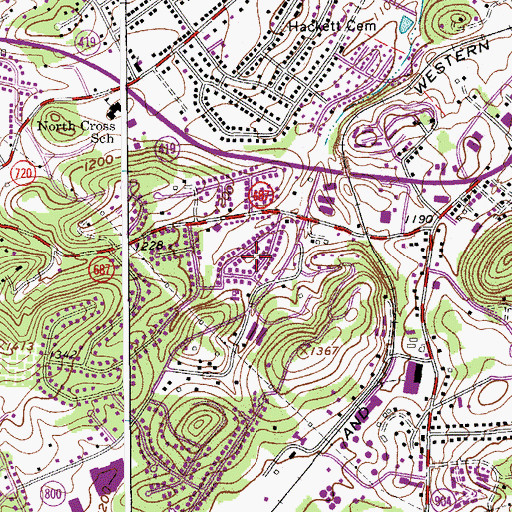 Topographic Map of Algoma Park, VA