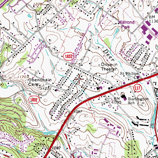 Topographic Map of Alpine Hills, VA
