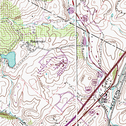 Topographic Map of Applewood, VA