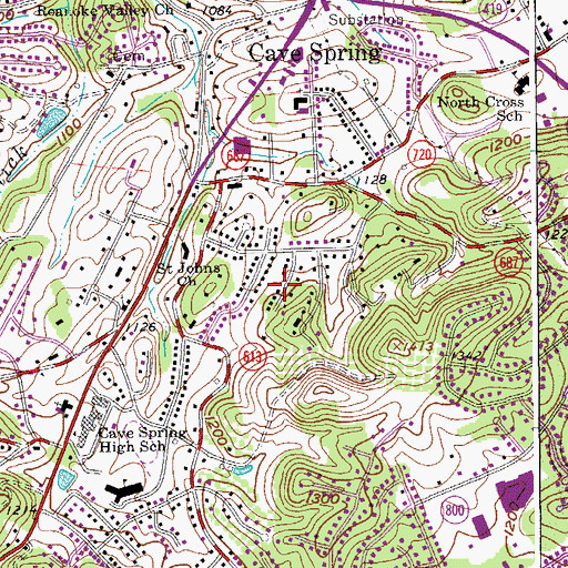 Topographic Map of Belle Meade, VA