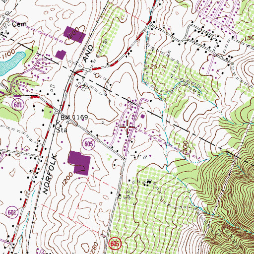 Topographic Map of Bellview Gardens, VA
