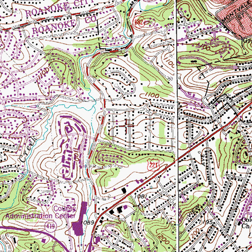 Topographic Map of Berwick Heights, VA
