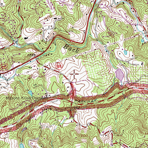 Topographic Map of Briar Ridge, VA