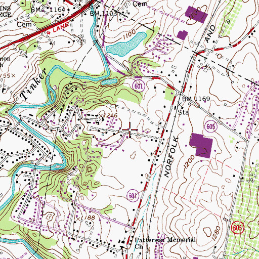 Topographic Map of Bryant Heights, VA