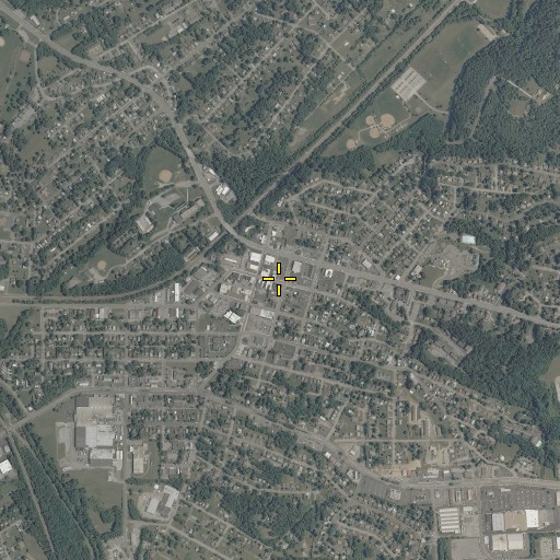 Aerial/Satellite Image of Campbell Memorial Presbyterian Church, VA