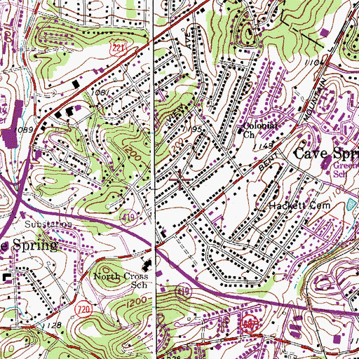 Topographic Map of Castle Hill, VA