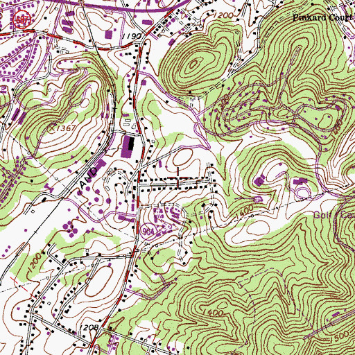Topographic Map of Chesterfield, VA