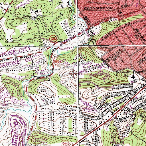 Topographic Map of Clearview Heights, VA
