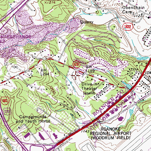 Topographic Map of Cornerstone Church, VA