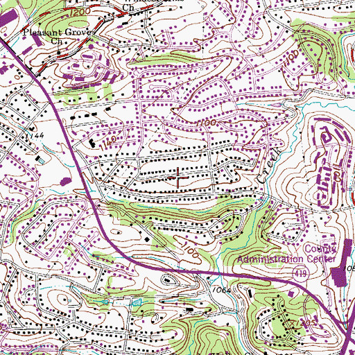 Topographic Map of Crest Hill, VA