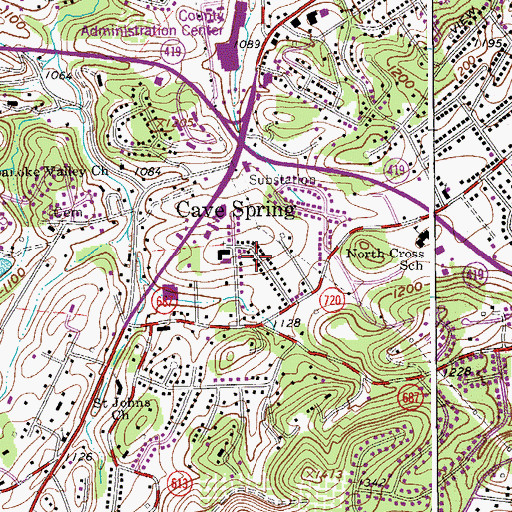 Topographic Map of Eton Hill, VA