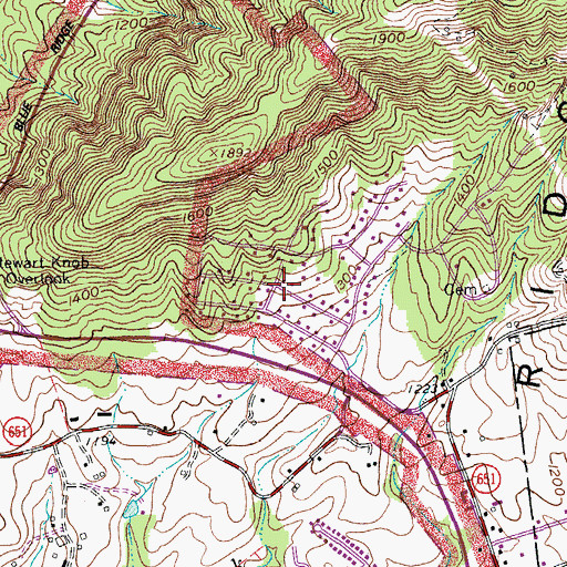 Topographic Map of Falling Creek, VA
