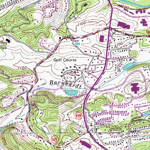Topographic Map of Farmingdale, VA