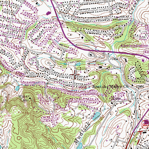 Topographic Map of Farmington Lake, VA