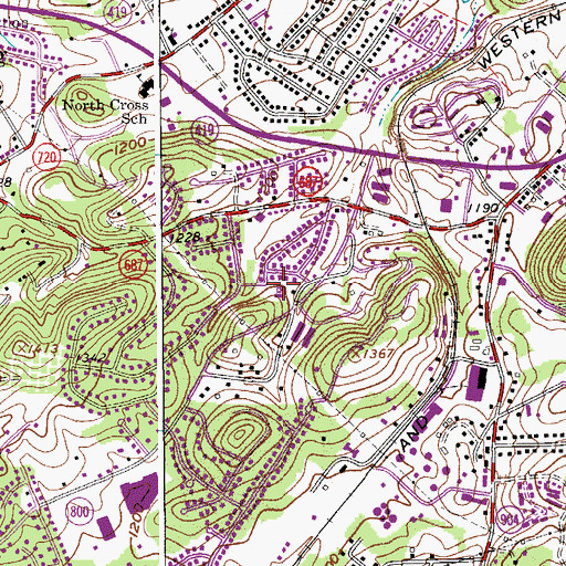 Topographic Map of Forest Hills Swim Club, VA