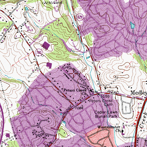 Topographic Map of Glen Cove, VA