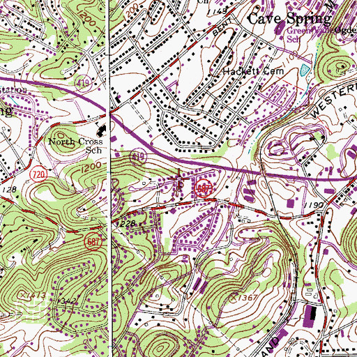 Topographic Map of Glenmont, VA