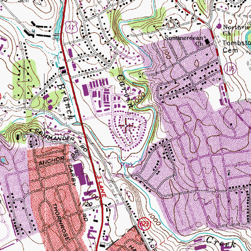 Topographic Map of Greenfield, VA