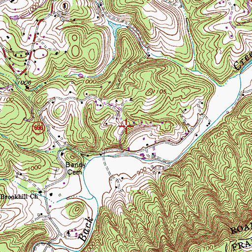 Topographic Map of Homeland Hills, VA