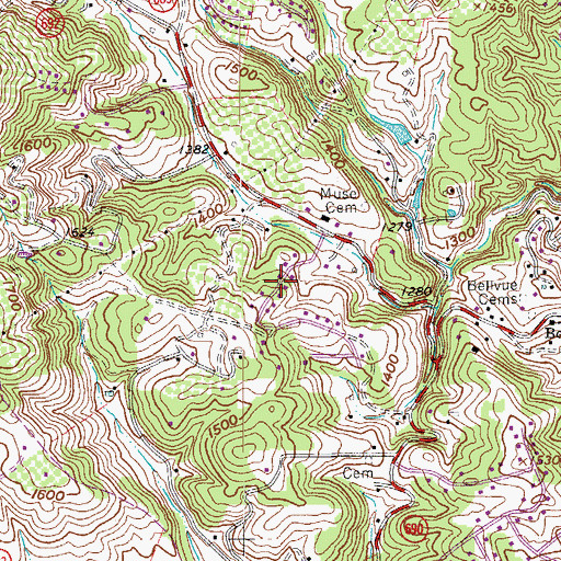 Topographic Map of Homeplace, VA