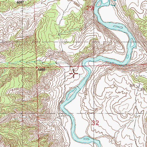 Topographic Map of Wild Cow Draw, CO