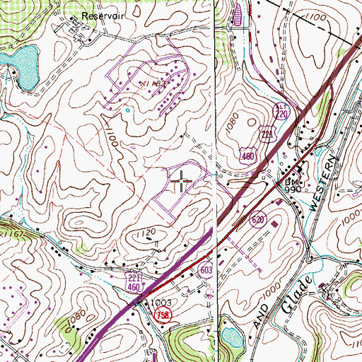 Topographic Map of Huntridge, VA