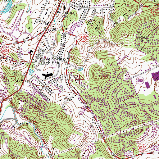 Topographic Map of Ingleside, VA