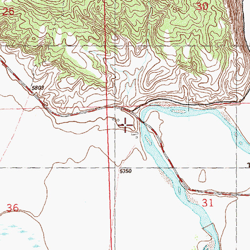 Topographic Map of Sand Wash Ranch, CO