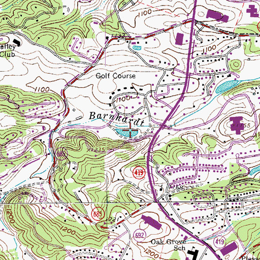 Topographic Map of Kimble Lake, VA