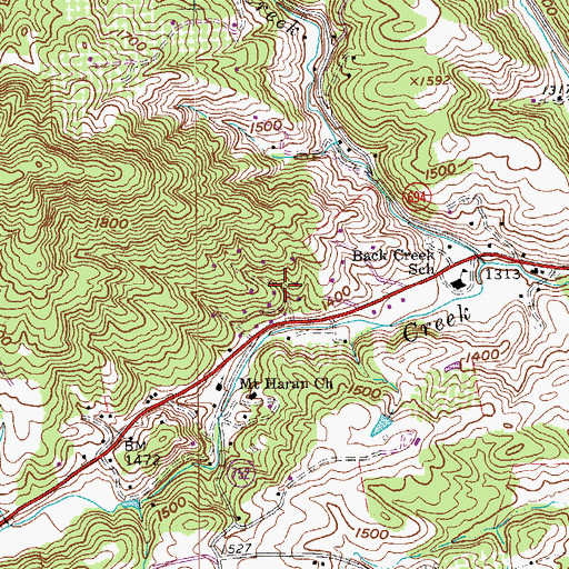 Topographic Map of Kings Forest, VA