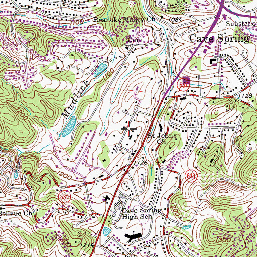 Topographic Map of Kingston Court, VA