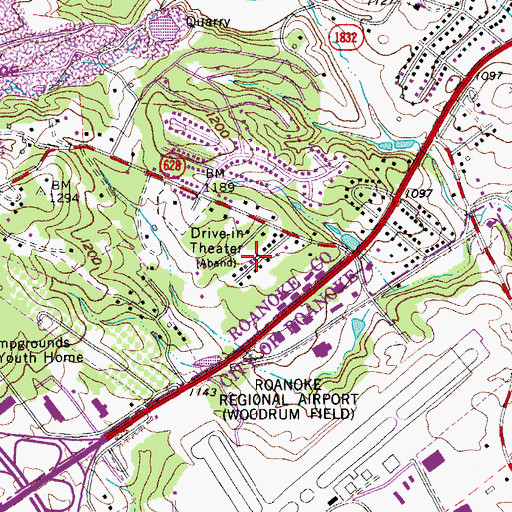 Topographic Map of Lemonton, VA
