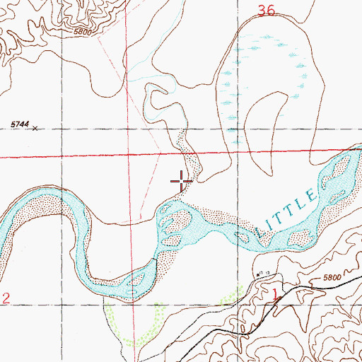 Topographic Map of Sand Wash, CO