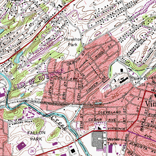 Topographic Map of Midway Union Church, VA