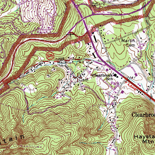 Topographic Map of Miller Chapel, VA