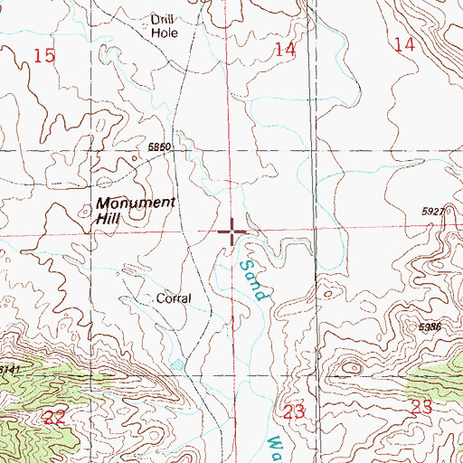 Topographic Map of Vaughn Draw, CO