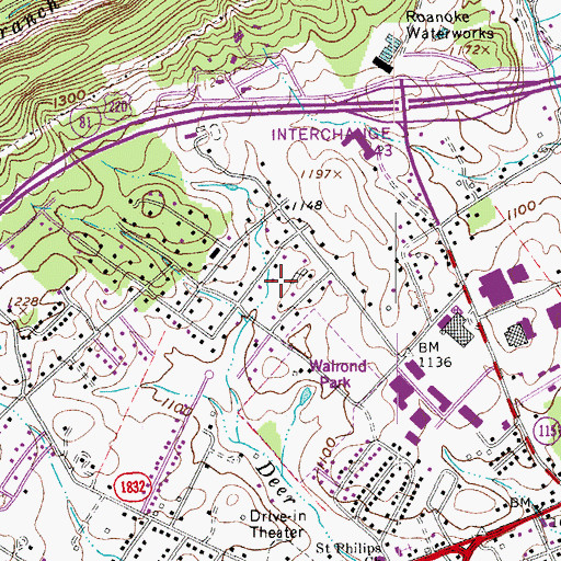 Topographic Map of North Burlington Heights, VA