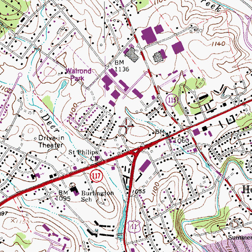 Topographic Map of Northview Mobile Home Park, VA