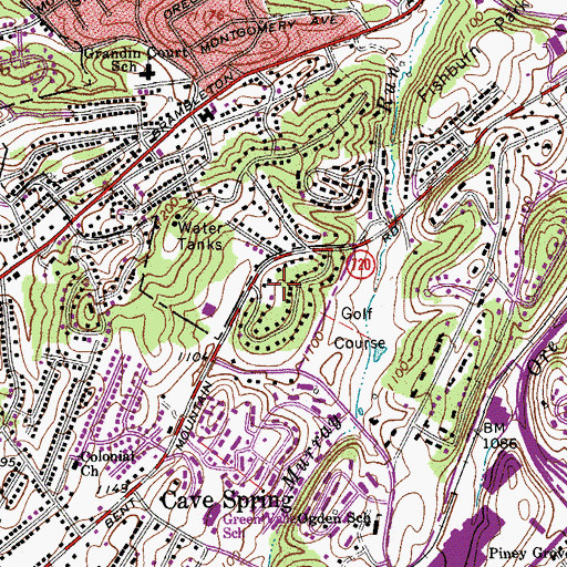 Topographic Map of Ogden Hills, VA
