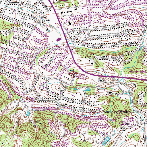 Topographic Map of Orander Park, VA