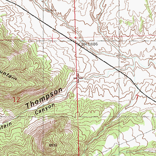 Topographic Map of Lone Mountain Canyon, CO