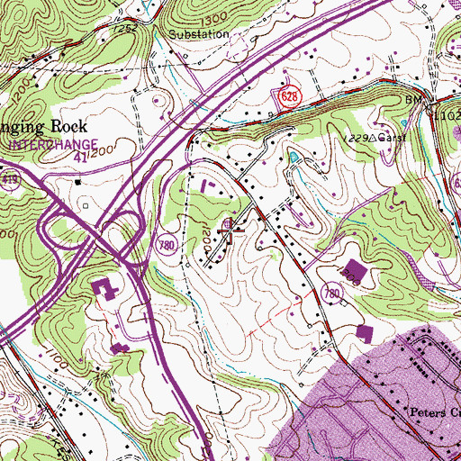 Topographic Map of Plainview, VA